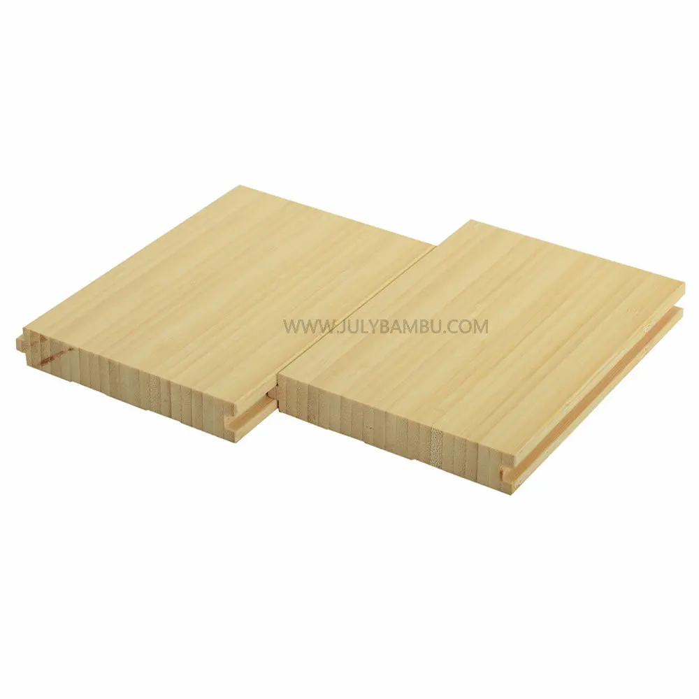 14mm 15mm Natural Bamboo Flooring / Laminated  Indoor Bamboo Parquet With Toung & Groove