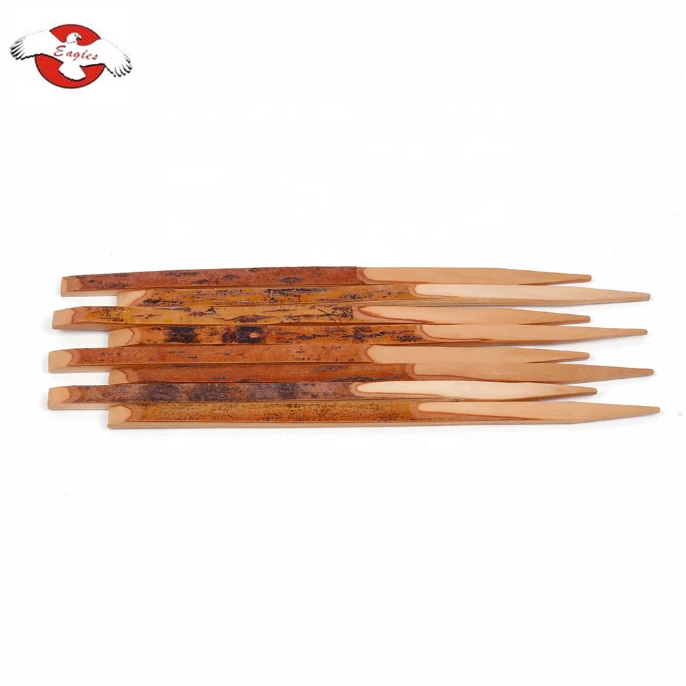 eco friendly 100% natural bamboo black willow pick/stick/skwer/toothpick