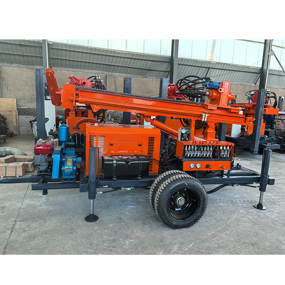 DW150 150m DTH Rotary Borehole Water Well Drilling Rig can drill 150m Portable drill rig