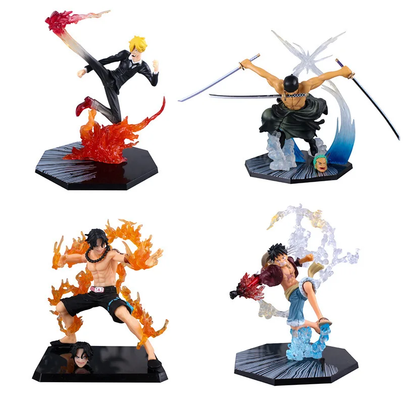 15-18cm Anime One Piece Figure Luffy Zoro Sanji Cosplay Cartoon Character Model Toy Anime PVC Figure