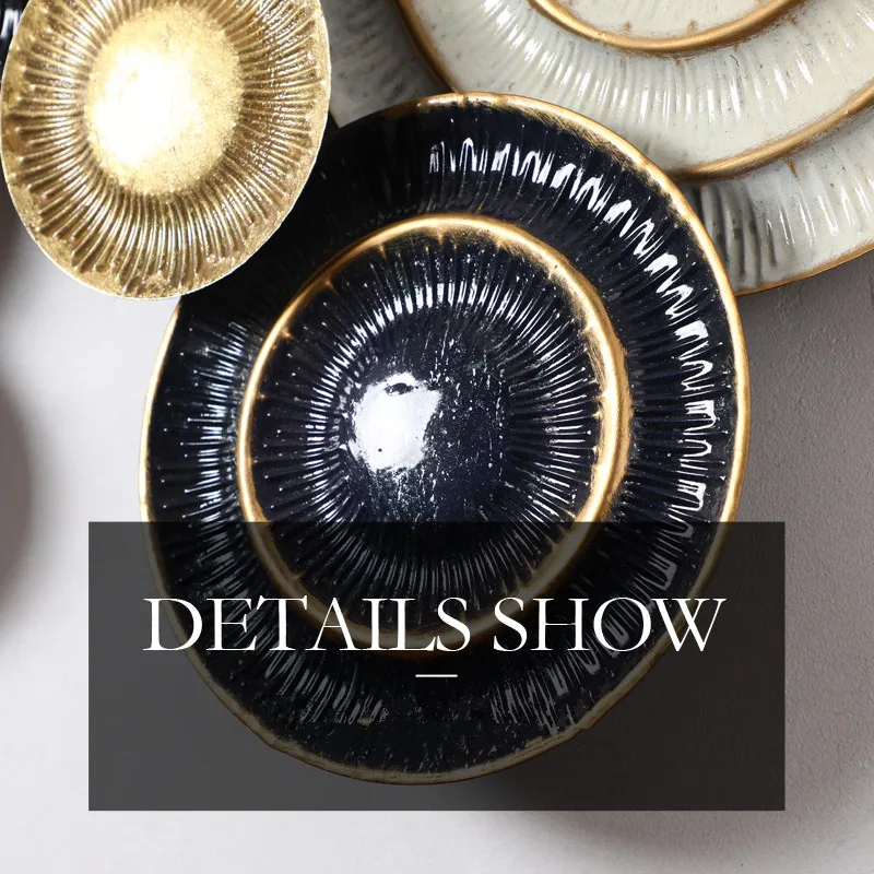 Lobby and Gallery Bright Glaze Iron Vintage Abstract Wall Hanging Art Decoration