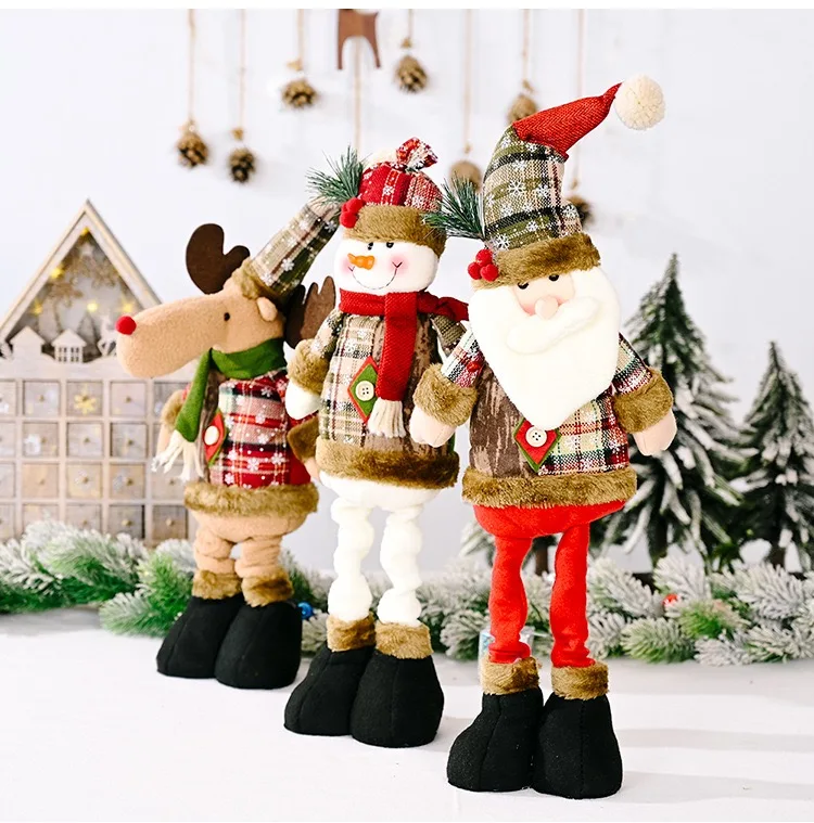Santa Claus Christmas Doll ornaments Christmas Kids Naviidad Gift Toy Favor Christmas Pendant Decor For Home