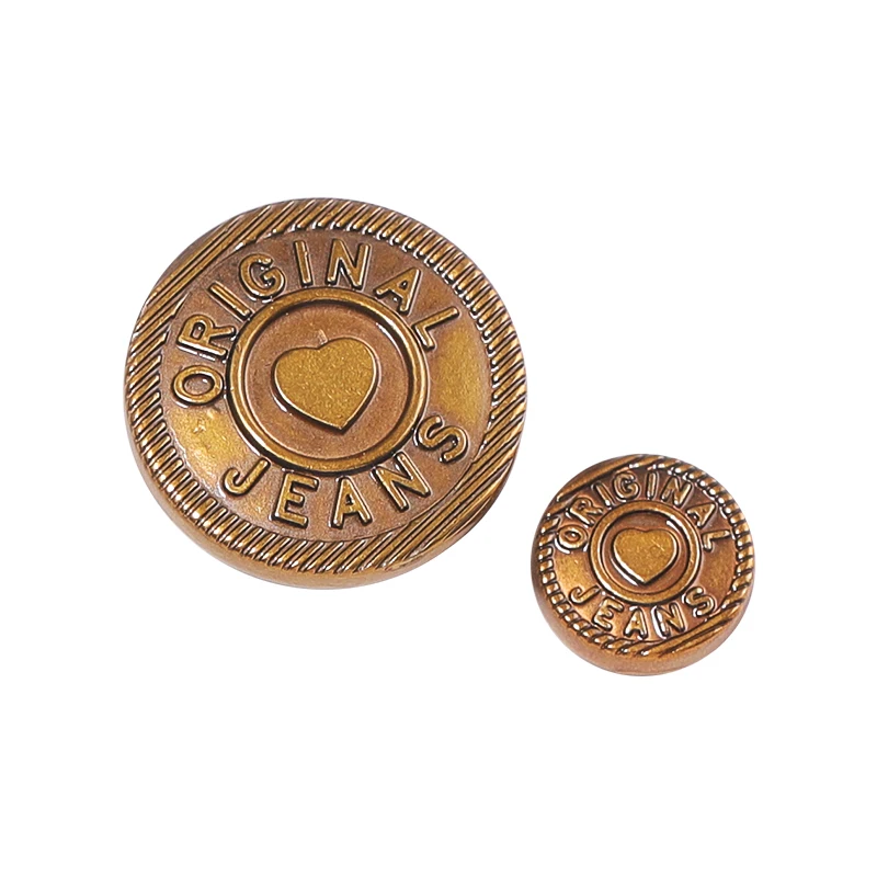Factory Directly Wholesale Competitive Price Metal Jeans Rivets Custom Shape Engrave Logo Brass Rivet for Jeans Garment
