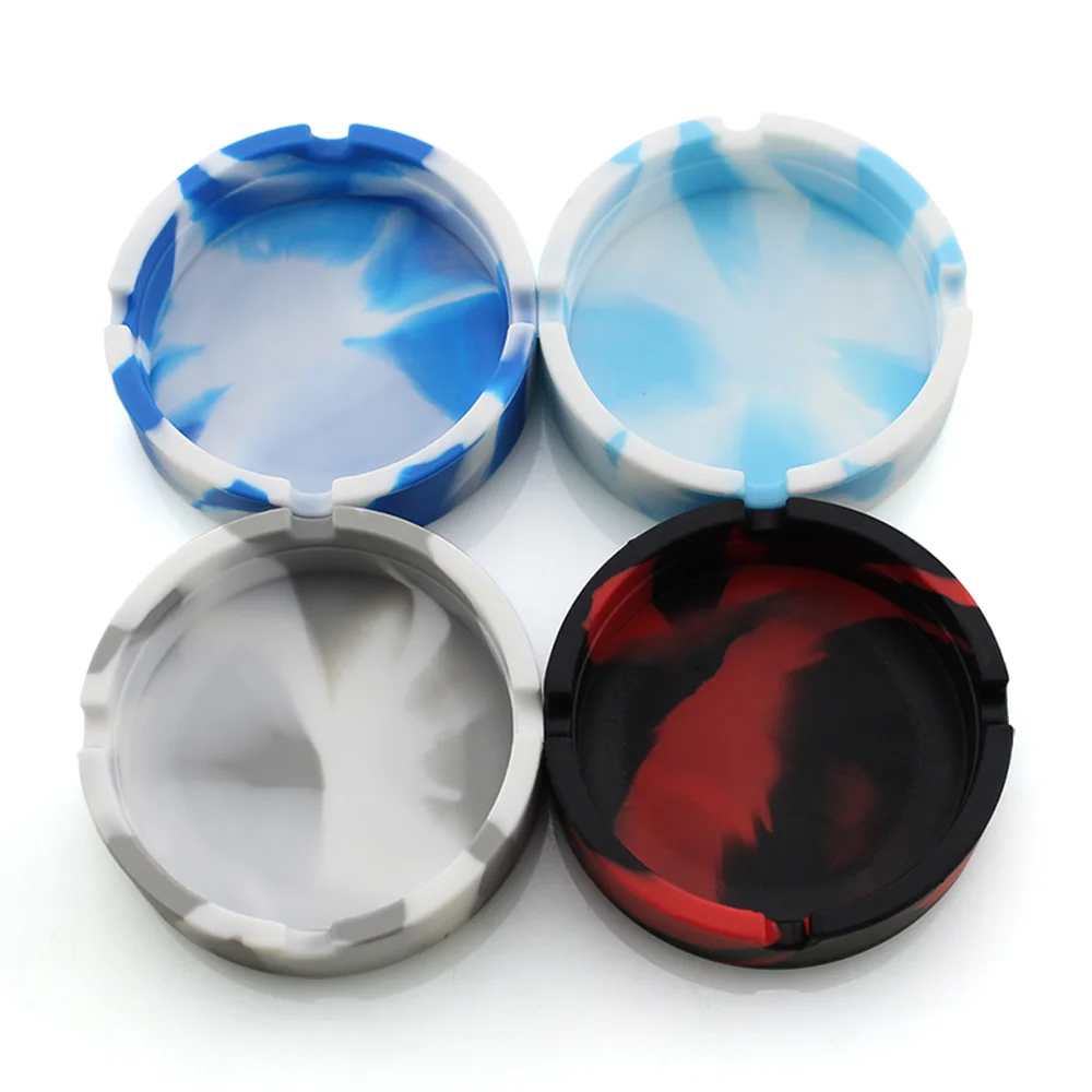 Ashtray Silicone Round Ash Tray Eco-Friendly Colorful Silicon Rubber High Temperature