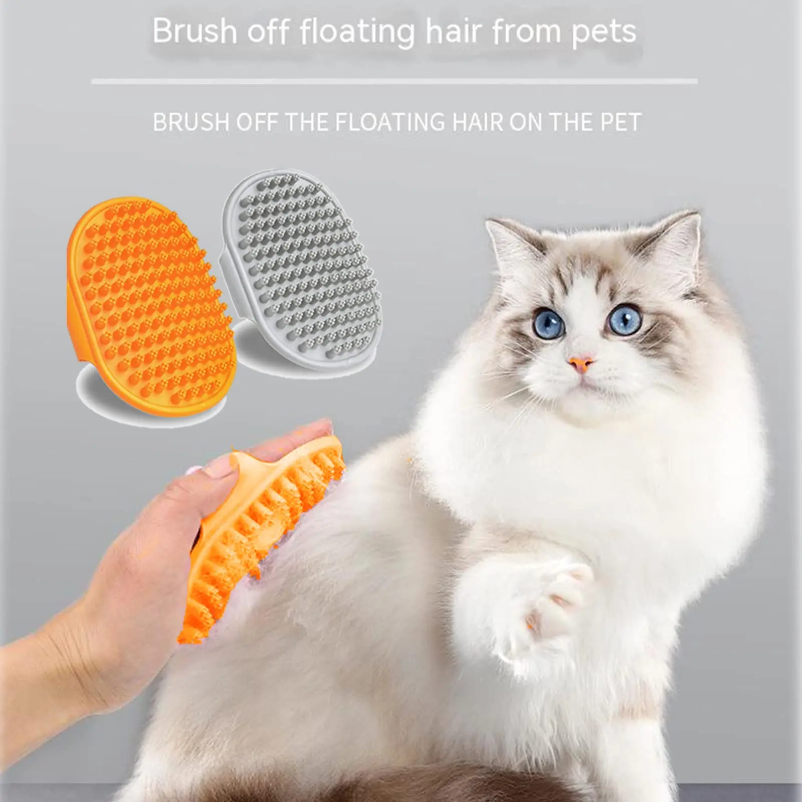 Wholesale Adjustable Buckle Silicon Pet Fur Remover Brush Grooming Clean Pet Shower Wash Brush