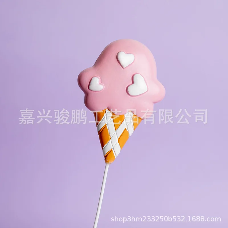 junpeng resin crafts cake with flag decorations Cartoon ice