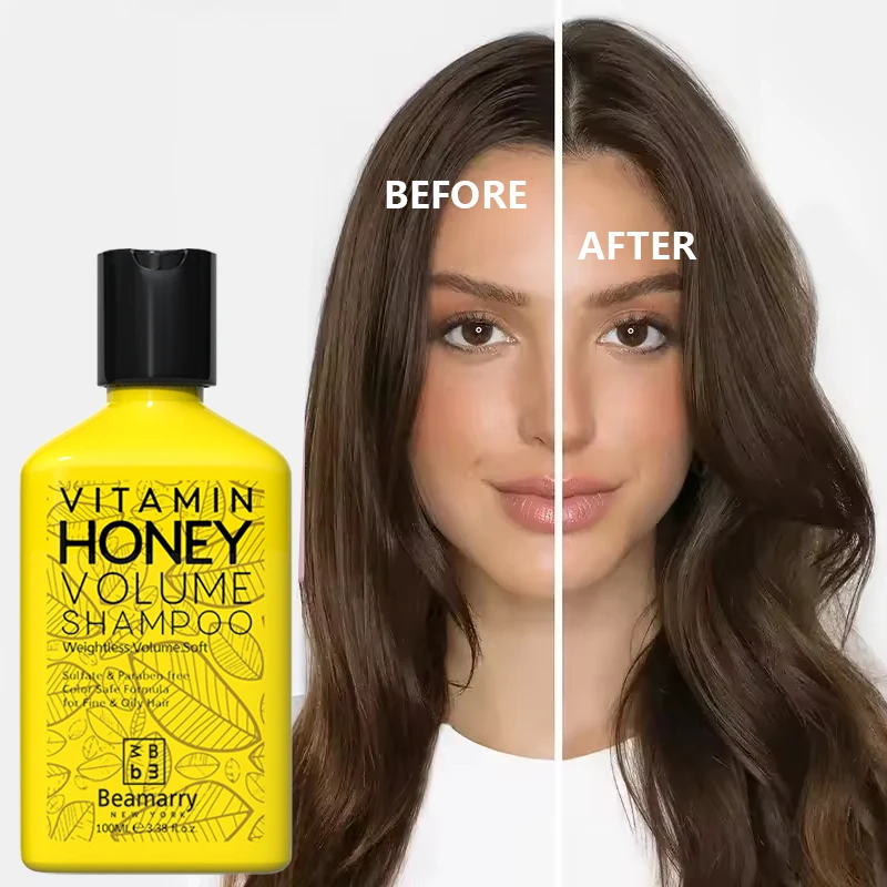 Travel size 100ML vitamin honey volume straight african turkish anti dandruff thick long hair shampoo