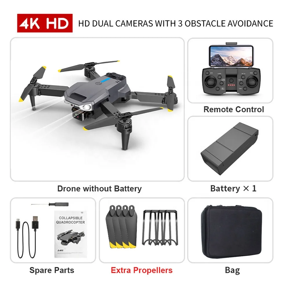 Новинка Дрон S820 Rc 4k Hd Двойная камера с ИК-обход препятствия Дистанционное управление вертолет четырехосевой самолет