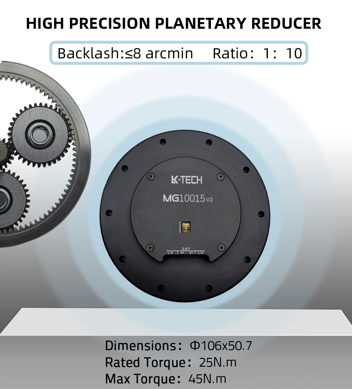 MG10015-i10v2(RMD-X10) 12-60V Max Toruqe 53N.m Dc Brushless Geared Exoskeleton Robo Motor