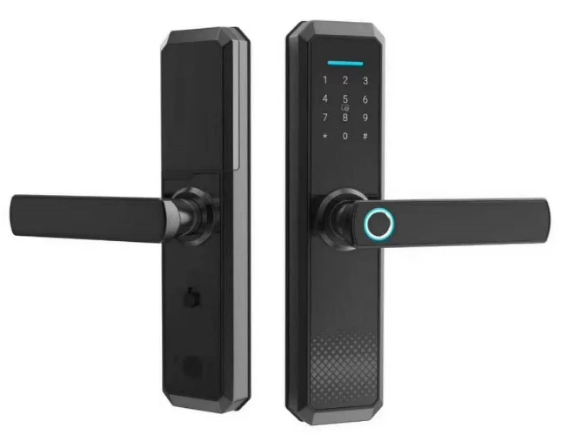  Умный дверной смарт-замок TUYA с Wi-Fi и TTlock со сканером отпечатков пальцев подходит для дома отеля квартиры