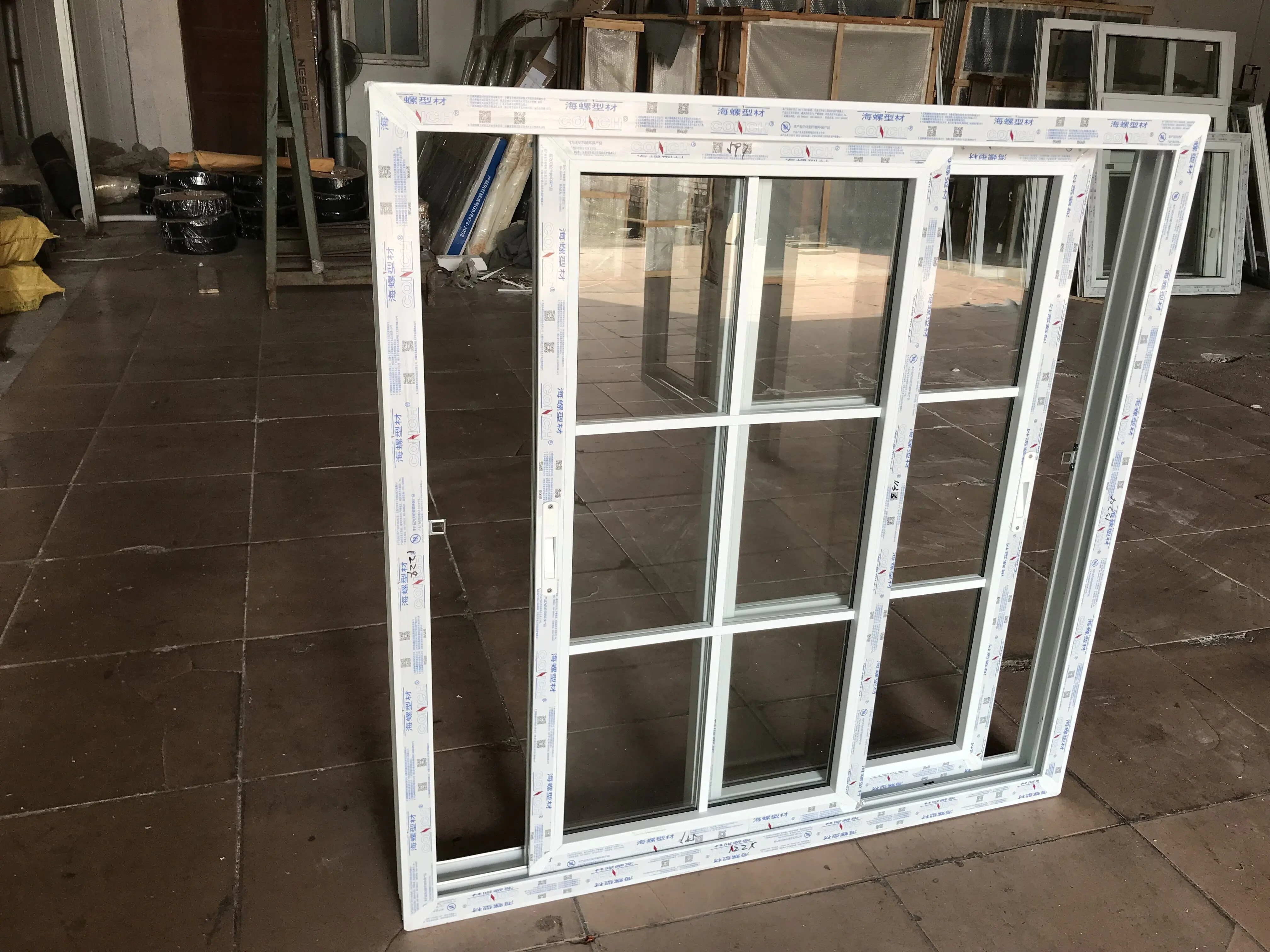 Chinese Factory Price European style Windows Plastic material Vinyl sliding window for sale
