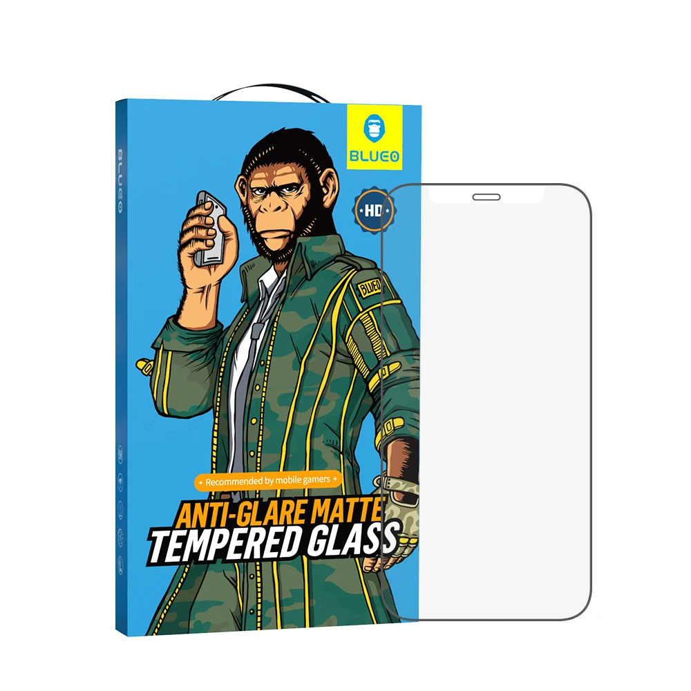 Антибликовая матовая пленка Blueo из закаленного стекла с защитой от отпечатков пальцев для iPhone X, Xr, Xs Max, 11, 12 Pro Max, защитная пленка для экрана
