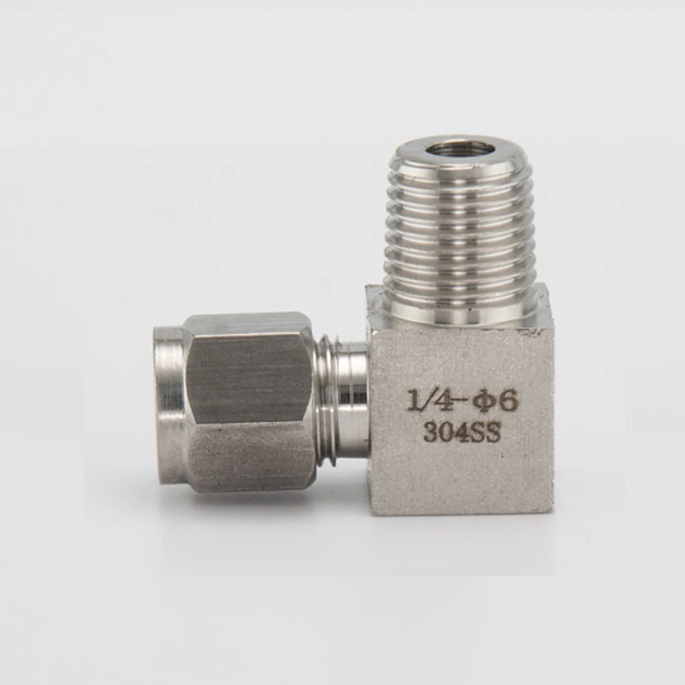 
304 Stainless Steel Male Elbow Connector 90 Degree Compression Tube Fitting NPT/BSP Threaded 