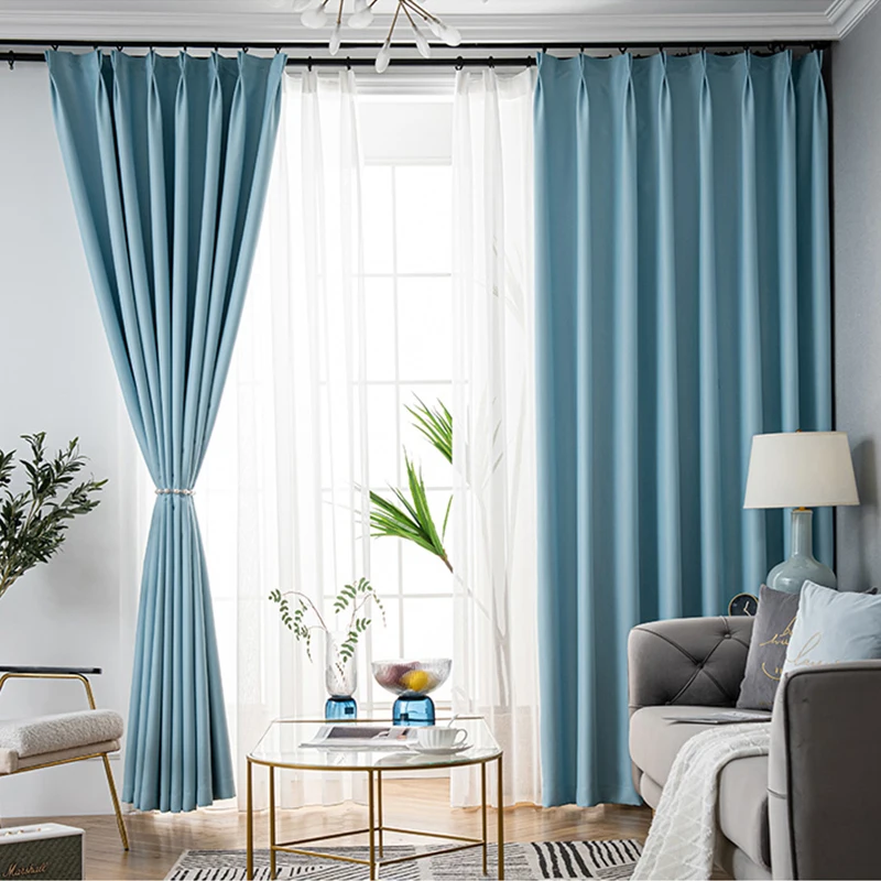 Custom 0.7*1.26m Blackout Window Curtain for Bedroom Living Room