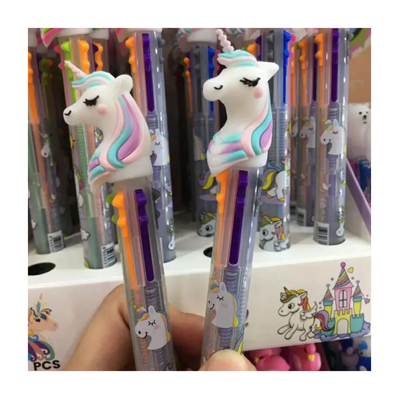 PL-002HLL новейший дизайн канцелярских принадлежностей офиса школы 6 видов цветов с героями мультфильмов пластиковая шариковая ручка