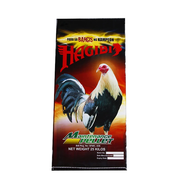 
Empty 25kg 50kg PP Woven Animal Chicken Fish Horse Pig Poultry Feed Bags sack 