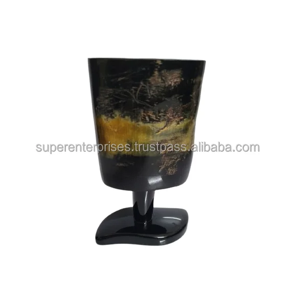 Drinking Horn Glass Cup Viking Handmade Customised Logo Horn Cup Drinking Horn Glass For Party And Beer Cup/Glass