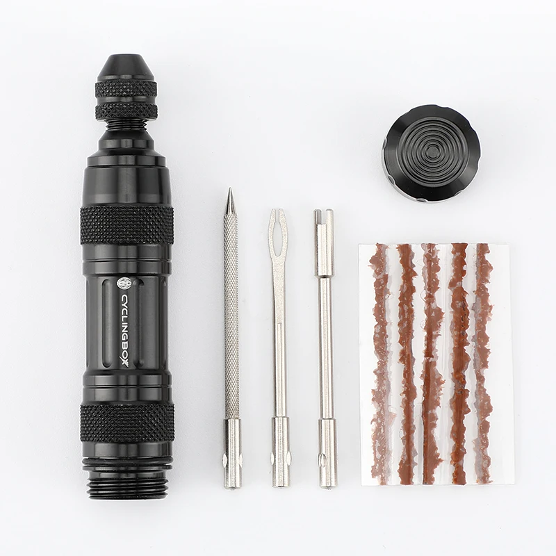 Bicycle parts repair tool combination mountain aluminum alloy tire repair portable household emergency rubber strip equipment