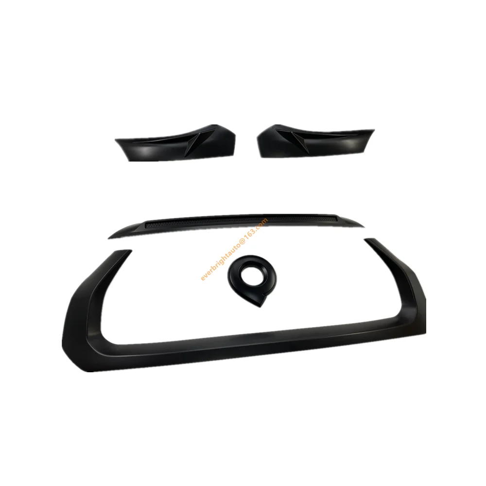 Poer Great Wall Commercial injection Bonnet Protector Guard for Great Wall Poer 2020+  3M Tape on  Matte Black ABS 3 PCS