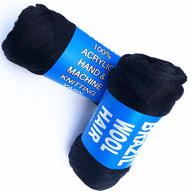 Wholesale 70g a Ball Brazilian Wool Hair African Product 100 Acrylic Yarn