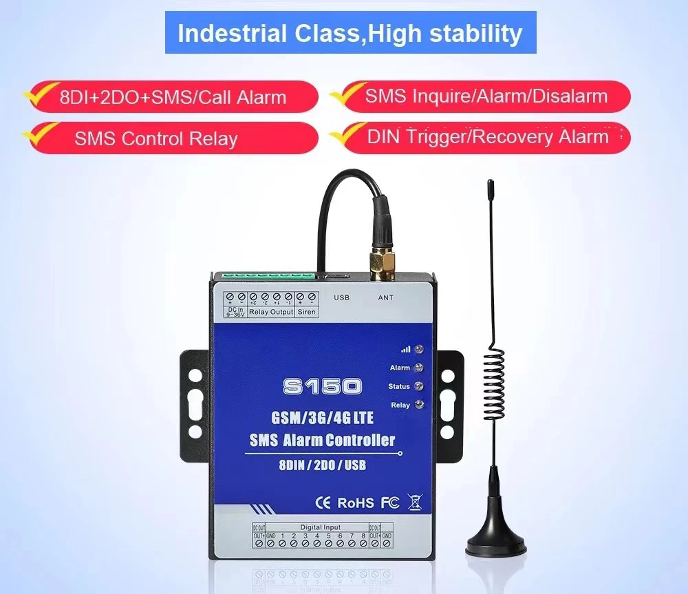 Pump Control on/off System S150 GSM SMS Alarm Controller
