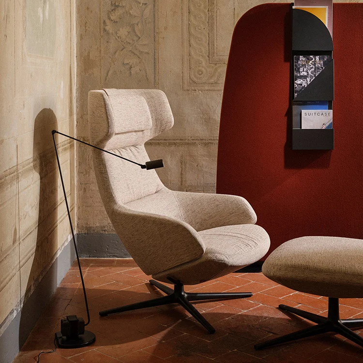 Luxury living room swivel leisure lounge Modern sofa chair with Ottoman Office furniture chairs modern high-back sofa chairs