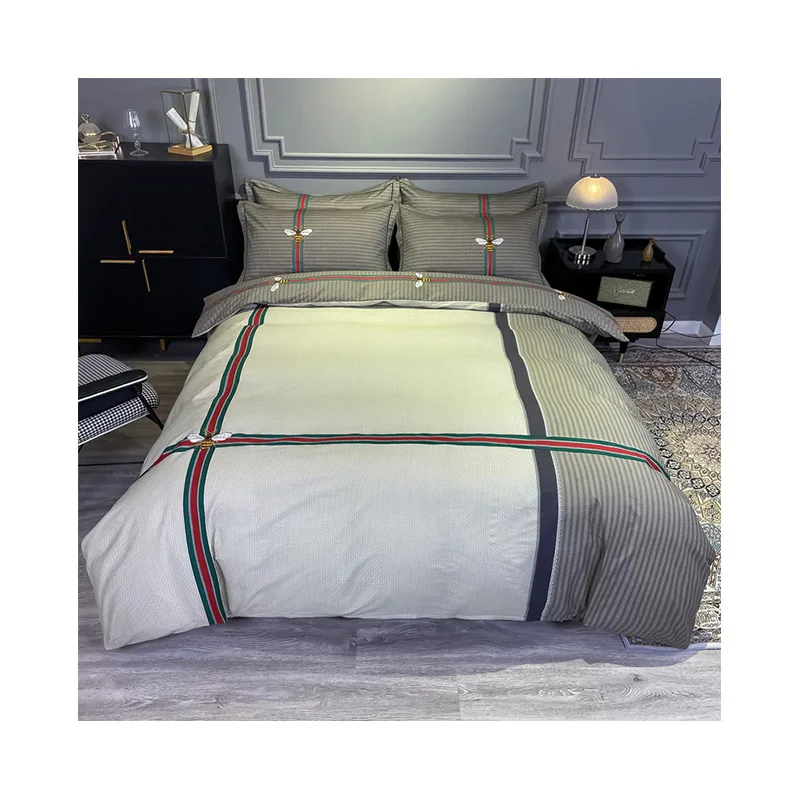 2021 new style hot-selling modern style bed pure cotton bed skirt four-piece bedding