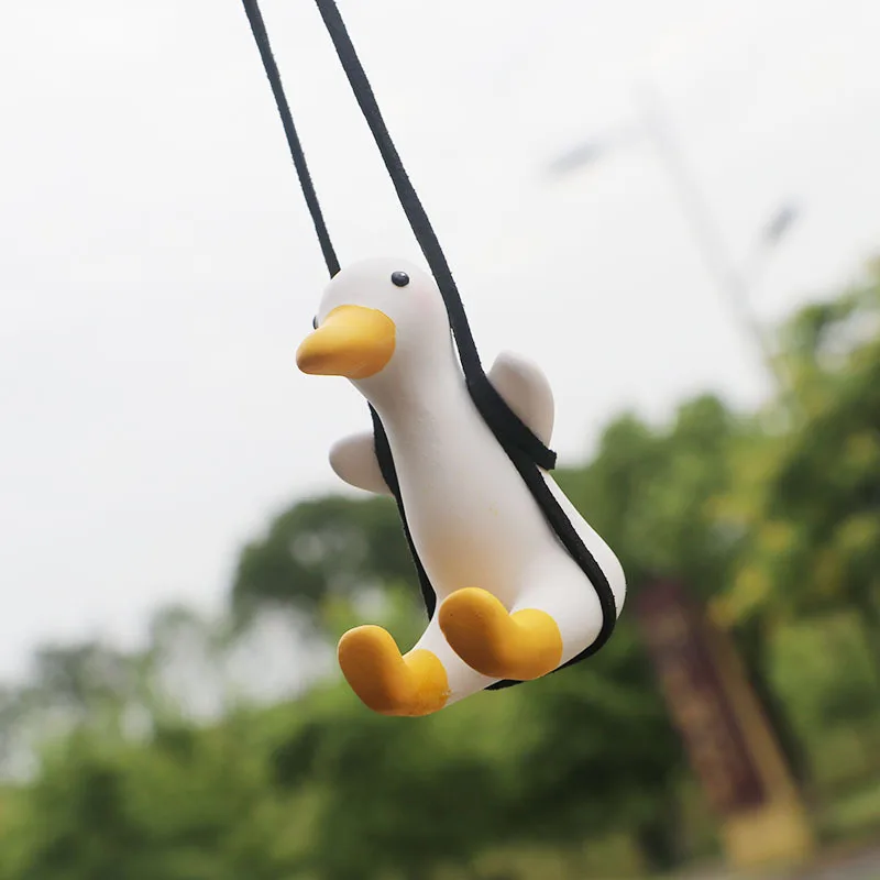Car rearview mirror decoration pendant swing duck car pendant interior rearview mirror charm cute decoration