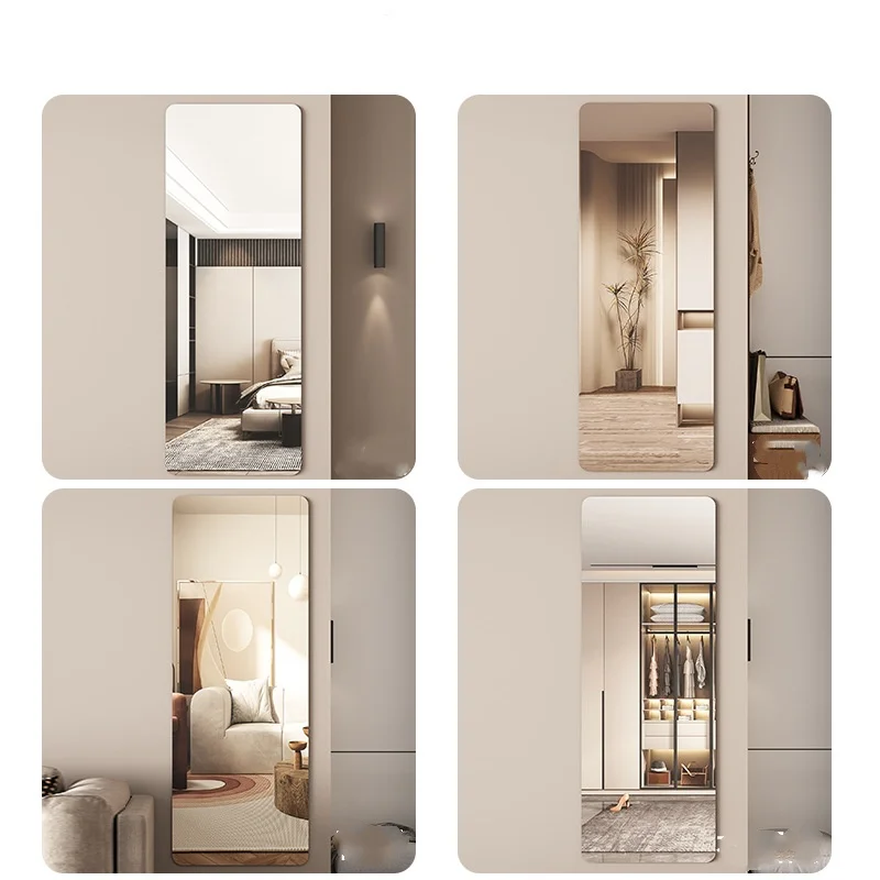 Modern 60x20cm Rectangle Acrylic Mirror Sheet Self-Adhesive Wall Mirror Bathroom Bedroom Decoration Art Deco Featuring Oval