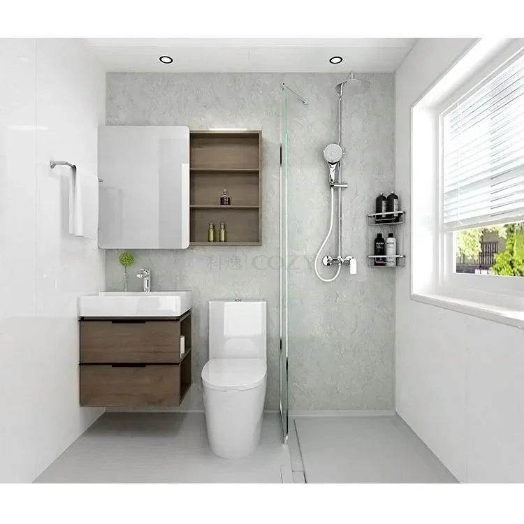 Integrated design for quick installation of prefab bathroom pod with toilet for hotel projects