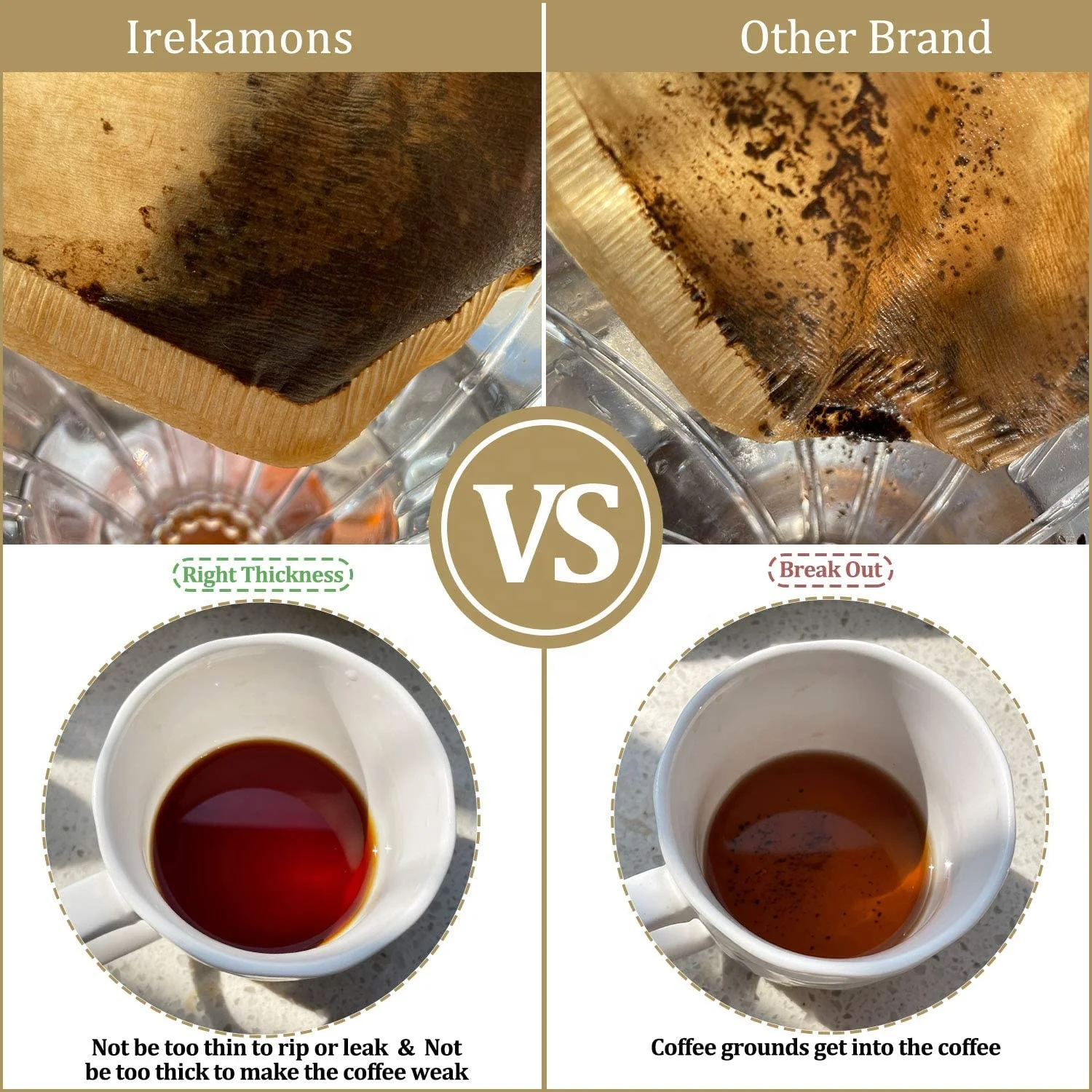  U103 Filter paper used to filter fry oil coffee with fresh milk/Coffee Paper Filters Natural