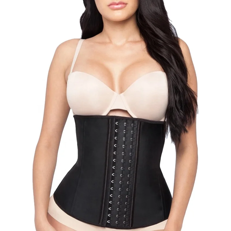 XXS-3XL Women Corset Body Shaper Latex Waist Trainer Cincher Hooks Underbust Weight Loss Slimming Shapewear Hourglass Belt