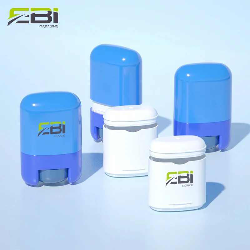 Deodorant Container PCR Sunscreen Stick Packaging for Sunblock Oval Shaped UV Shield Stick Recycled Plastic Custom Roll on