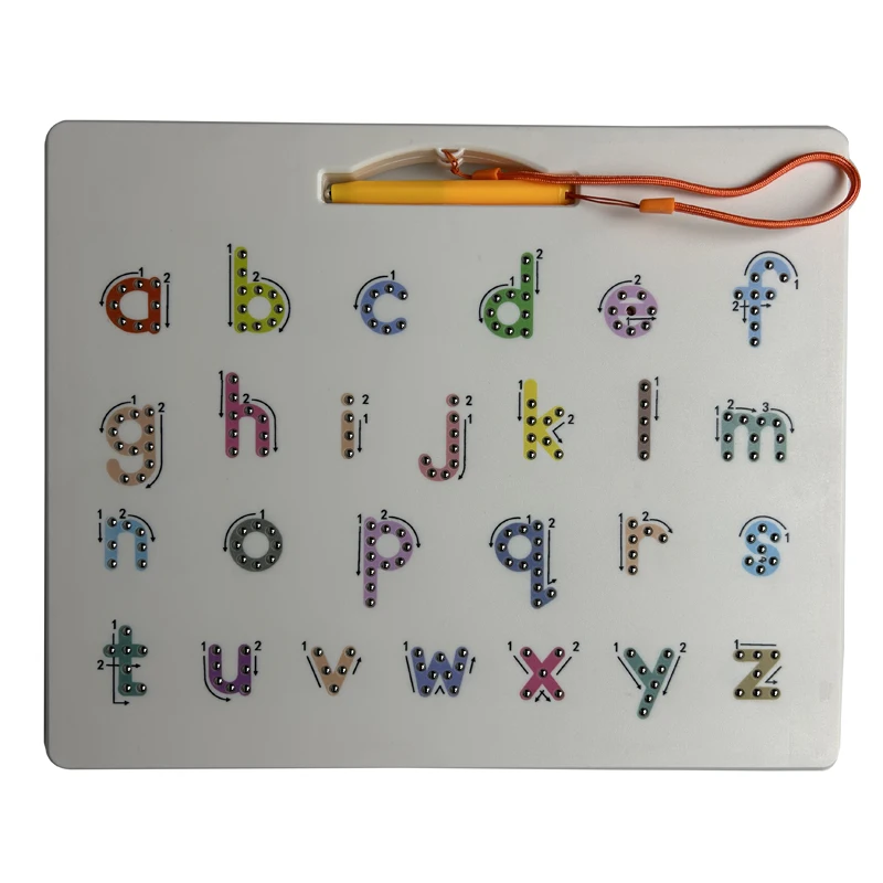 482 Steel Ball Double sided Lowercase Uppercase Kids Magnetic Writing Board magpad doodle toys for kid