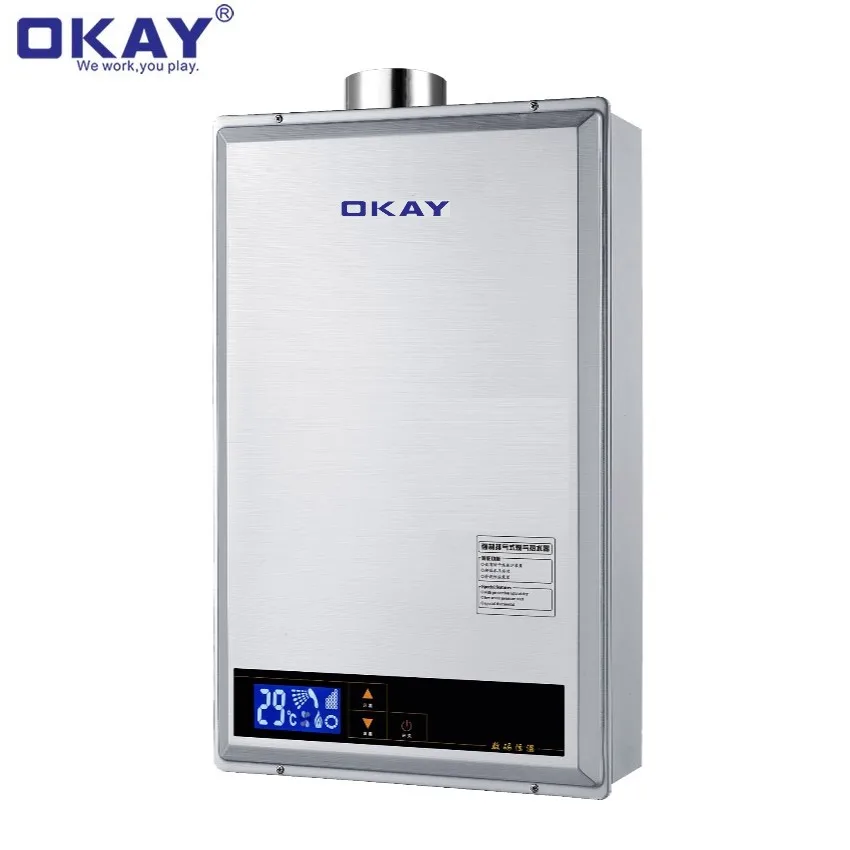 flue led 2.64 GPM with Digital Display Propane Portable Gas Water Heater Indoor Outdoor Tankless Water Heater