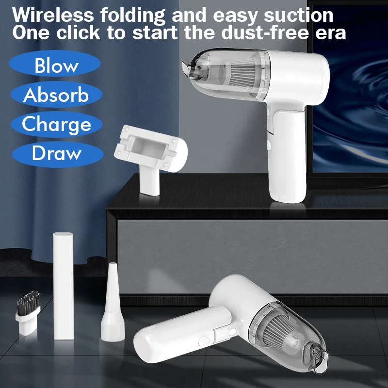 Cordless 2 in 1 mini vacuum cleaner powerful high suction handheld vacuum cleaner for car home