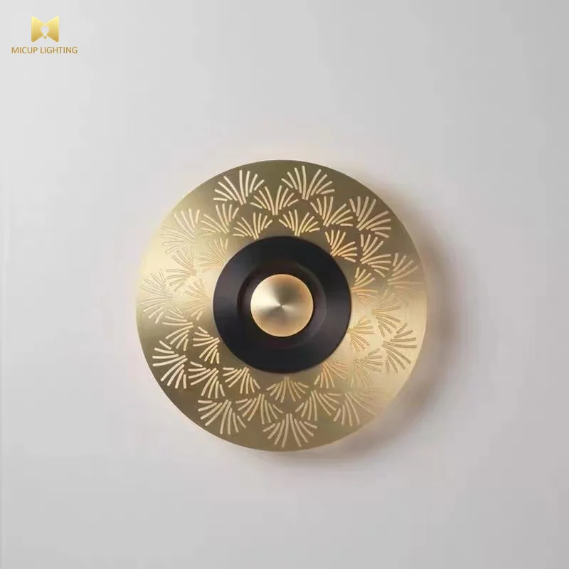 Scandinavian Modern Indoor Home Staircase Bracket Classical Bedroom Light Brass Decorative LED Wall Lights
