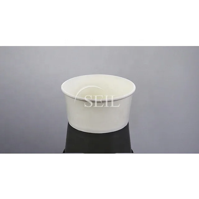 
SL-HRP-12 Disposable White Kraft Paper Bowl with Lid / High Quality Paper Bowl / Takeaway Salad Lunch Bowl 
