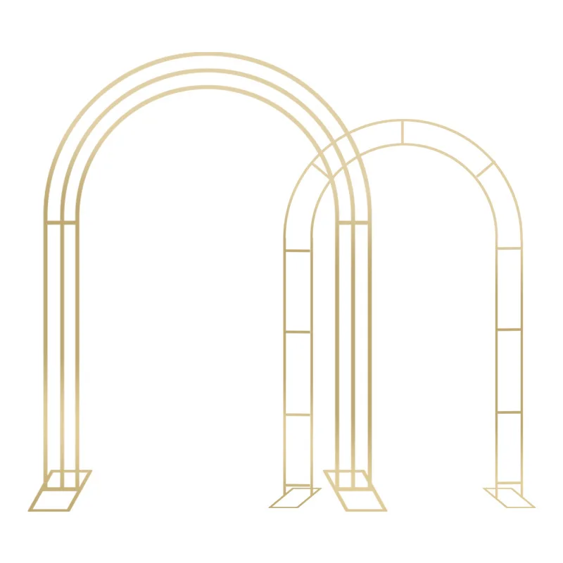 Popular iron wedding props background decoration rack stage arch flower stand romantic gold metal arch