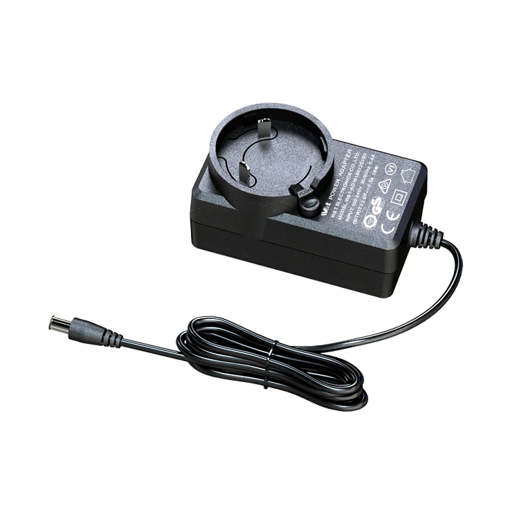 EU UK AU Interchangeable Plug in Adaptor Supply Specs 5V 9V 12V 3A 18W AC DC Wall Mount Power Adapter