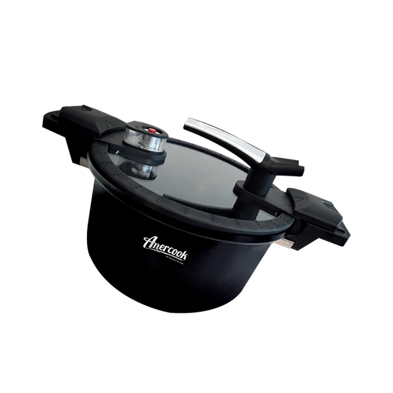 Кухонная алюминиевая антипригарная Кастрюля amercook для приготовления супа, тушения, 24 см, 5,8 Л, кастрюля низкого давления