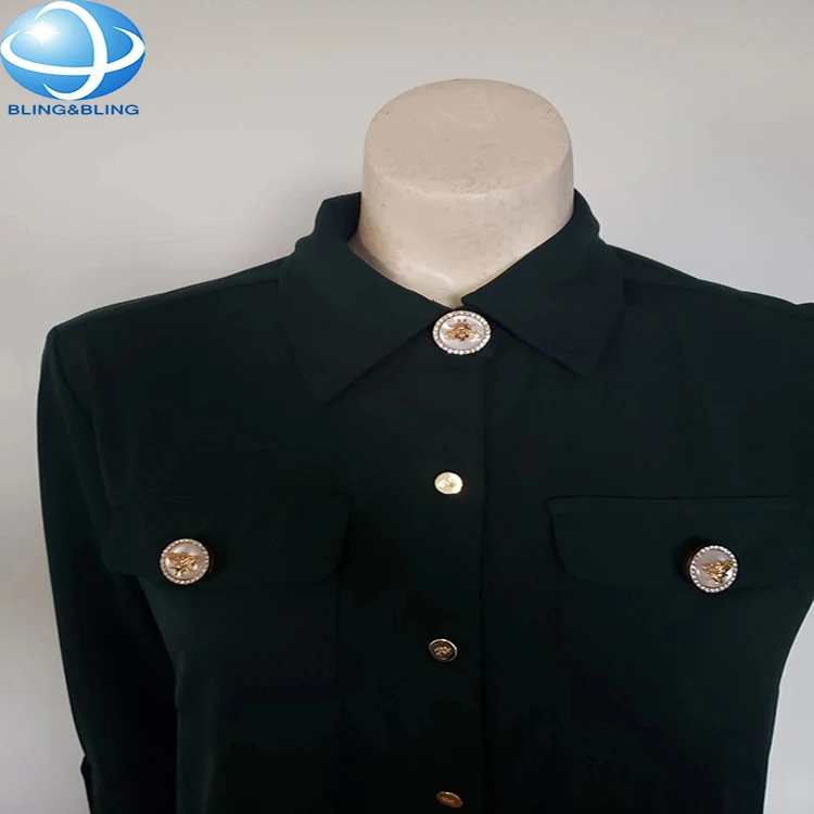 High Quality  Women Shirt Gold Button Covers White Pearl Button Covers Cufflinks Wedding Groomsmen Garment Jewelry Gift