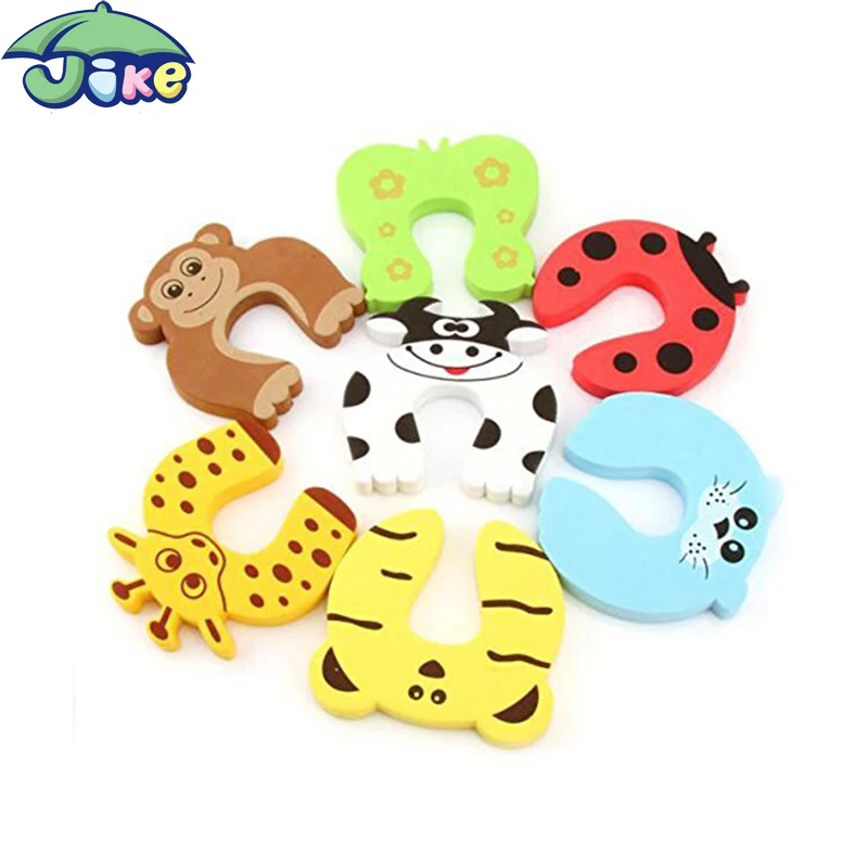 Colorful  animal shapes door stopper for glass door  baby safety door stoppers kids protector
