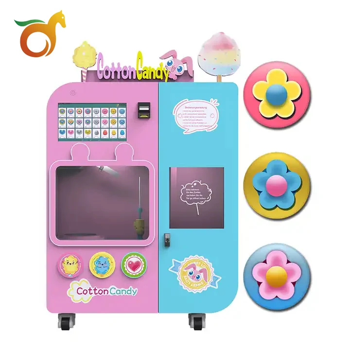 Exclusive Brushless Motor Burner Full Fluffy Vending Cotton Candy Automatic Machine