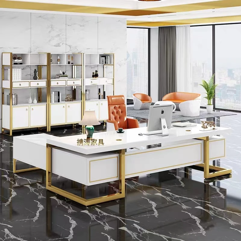 modern luxury design office desk customize computer desks escritorio furniture office desks OEM executive office