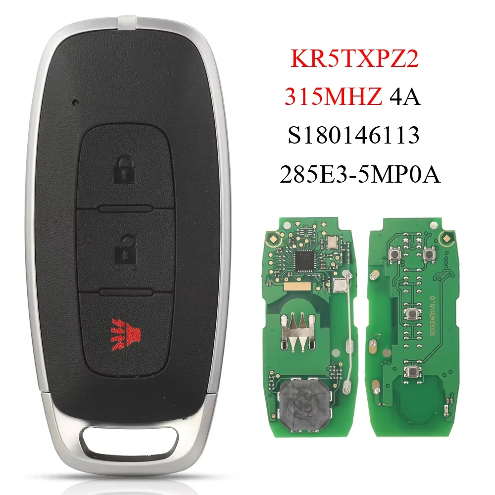 315MHz KR5TXPZ2 4A 285E3-5MP0A Smart Car Key For Nissan 2023+ X-Trail Pathfinder Pogue Kicks Keyless Remote S180146113