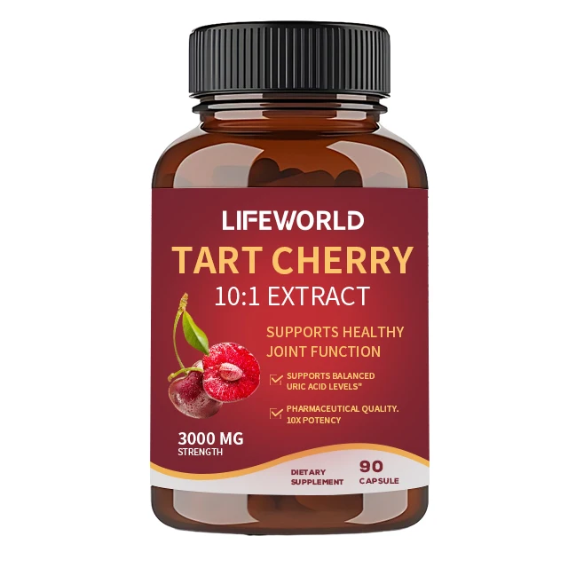 OEM/ODM Herbal Supplement Uric Acid Cleanse Support Tart Cherry Capsules For Joint and Kidney Support