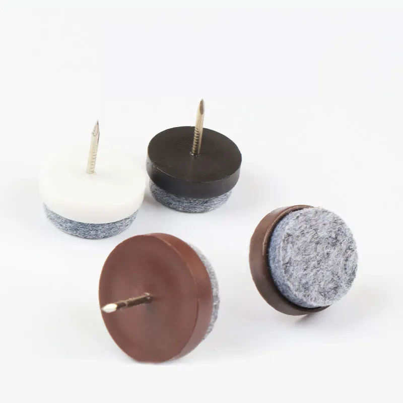 sofa accessories furniture  legs hardware Feet Nails Silence Chair Table Leg Felt Pad Glide Round Sliding Felt Pad With Nail