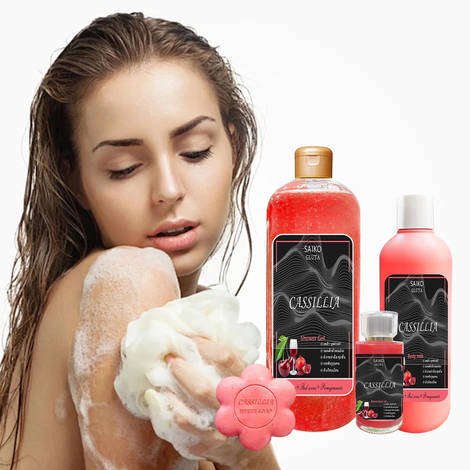 OEM Private Label Moisturizer Whitening Sets Personal Care Product Shower Gel Body Lotion Soap Home Spa Gift Set For Skin Care