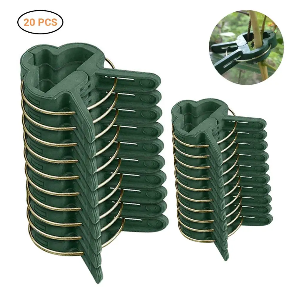 Green Gardening Plant Flower Lever Loop Gripper Clips for Supporting or Straightening Stems Stalks and Vines